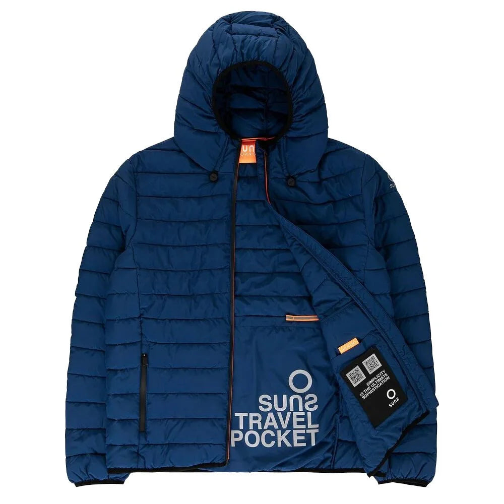 Suns Blue Polyester Men’s Quilted Jacket - Puffer Jackets