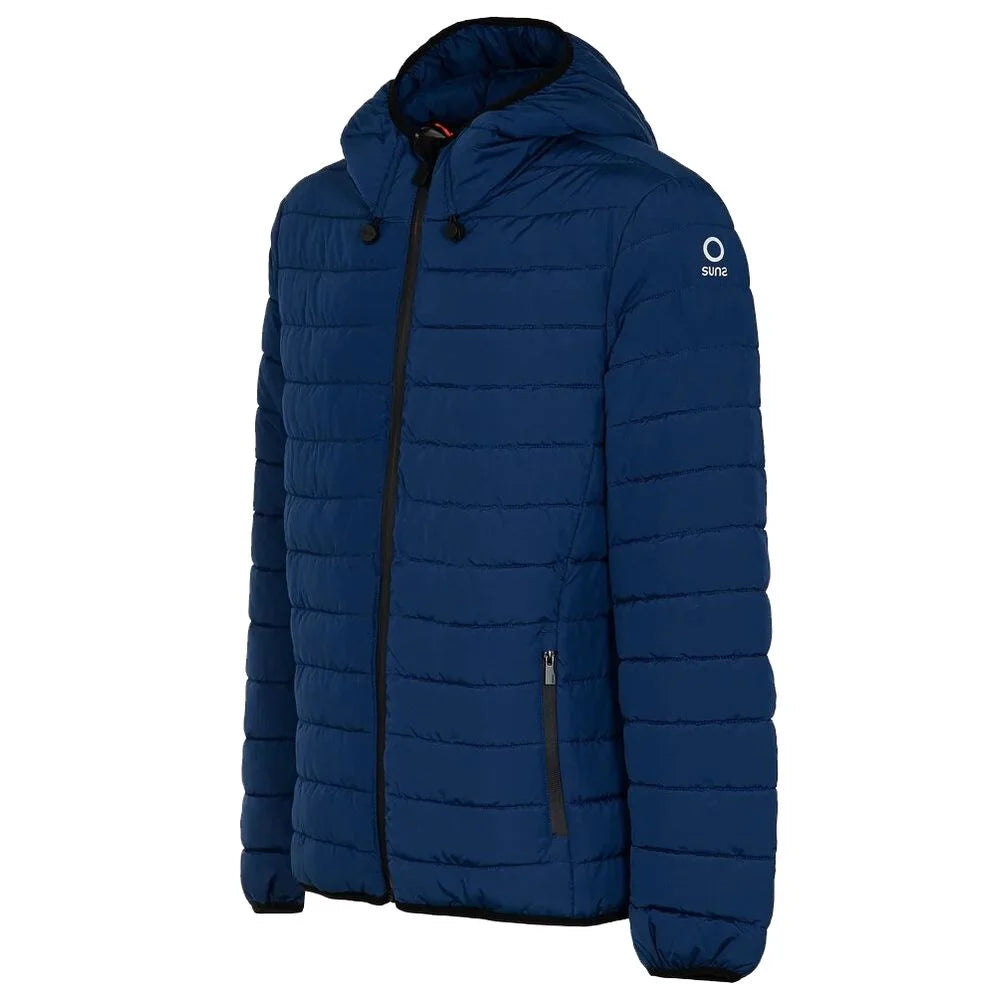 Suns Blue Polyester Men’s Quilted Jacket - Puffer Jackets