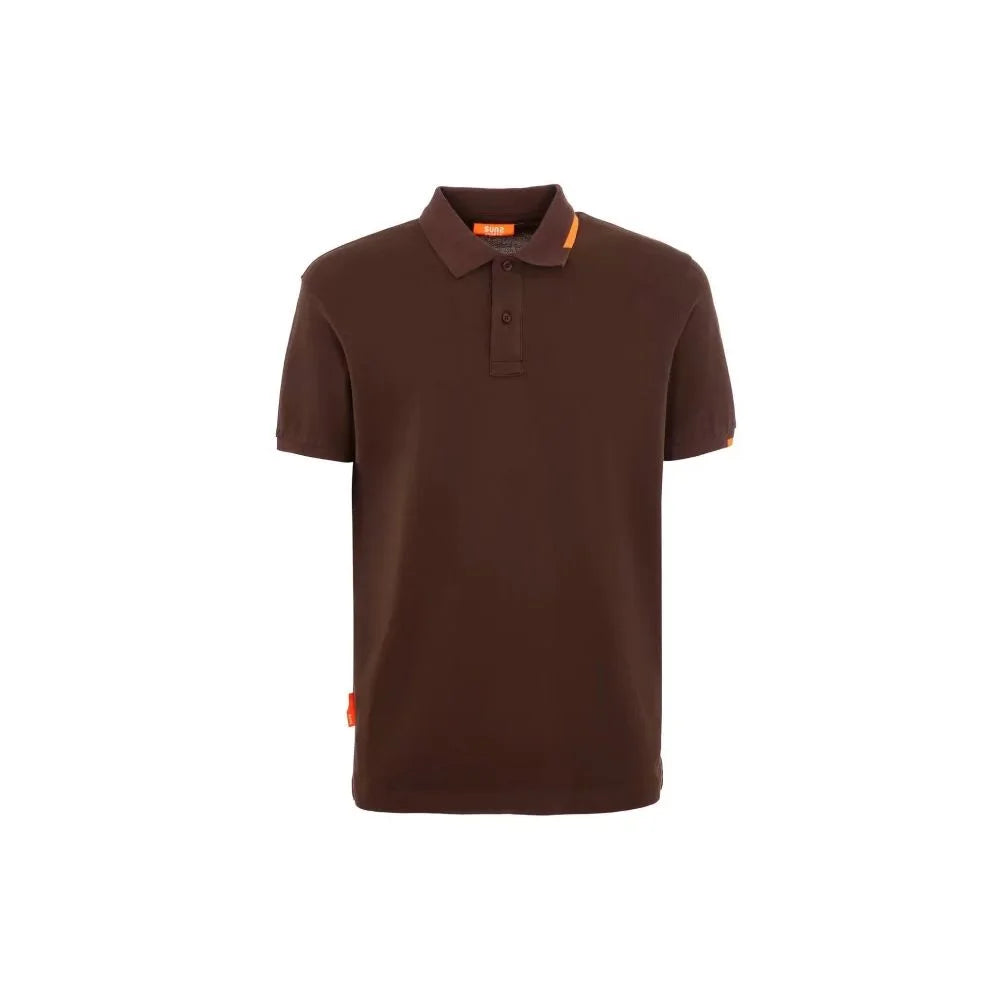 Suns Brown Cotton Polo Shirt - Polos