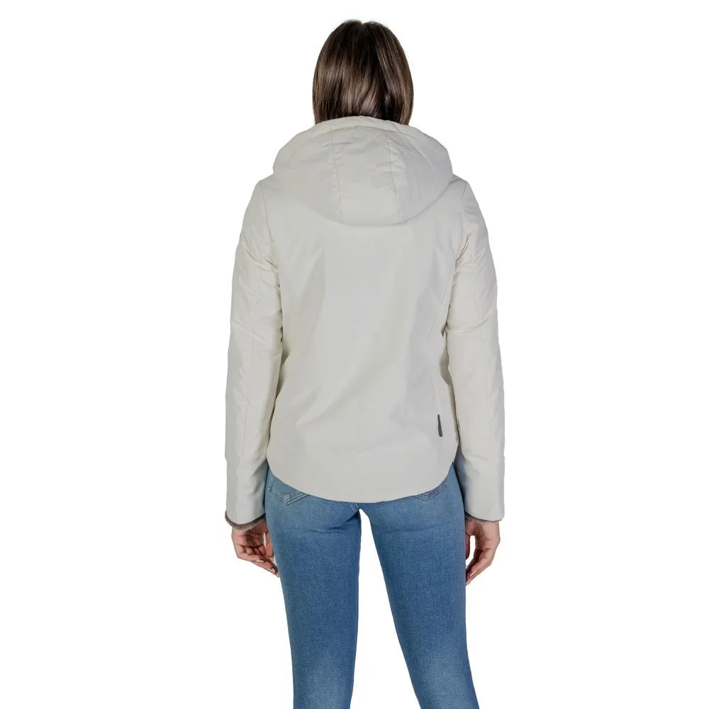 Suns Cream Polyester Jackets & Coat - XL