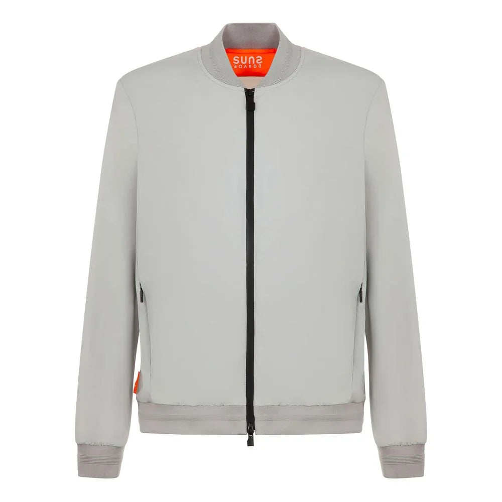 Suns Gray Nylon Men Jacket - XL