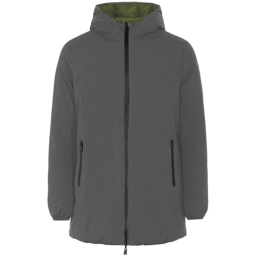 Suns Gray Polyester Jackets & Coat - Rain Coats