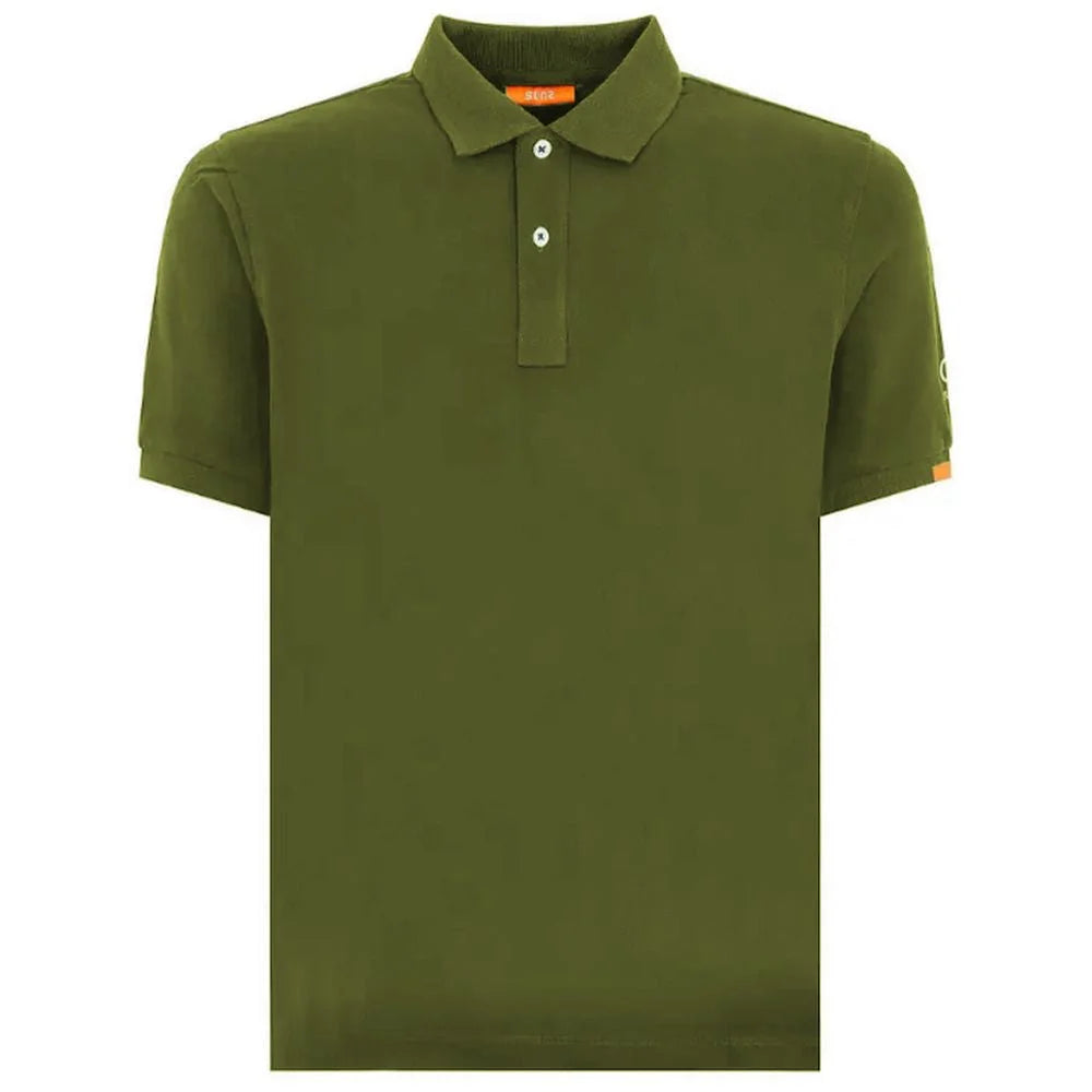 Suns Green Cotton Polo Shirt - Polos