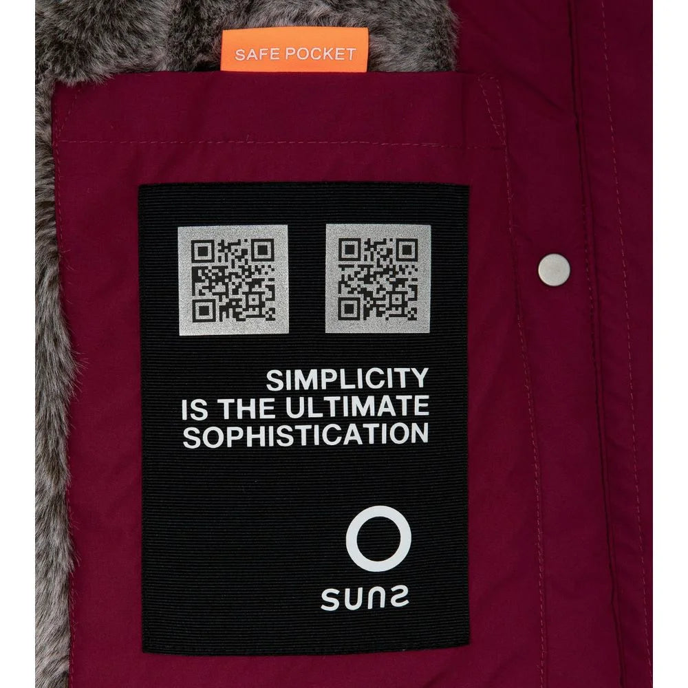 Suns Red Polyester Jackets & Coat - Parkas