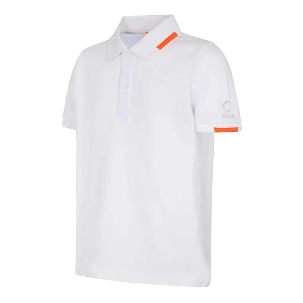 Suns White Cotton Polo Shirt - Polos