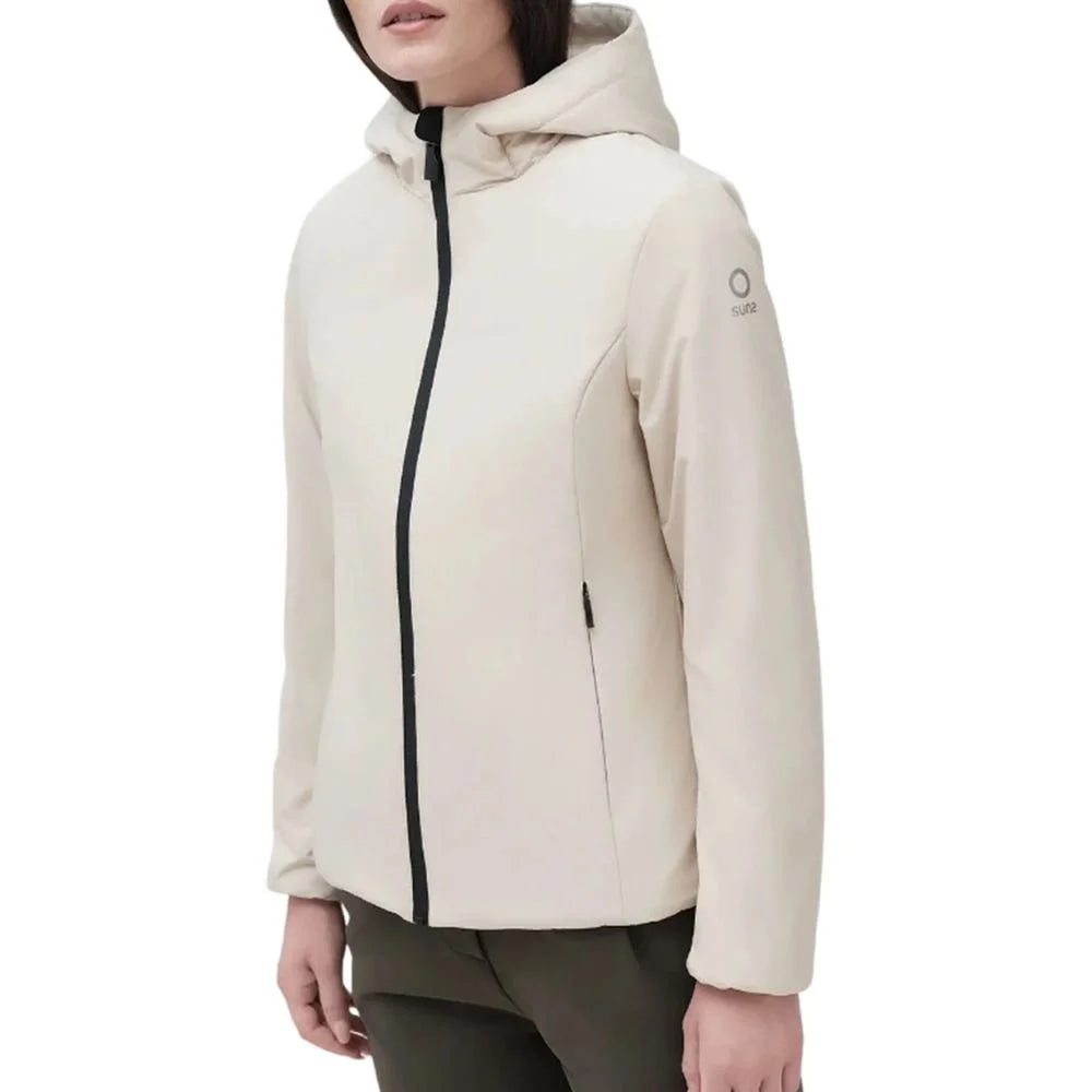 Suns White Polyester Jackets & Coat - Puffer Jackets