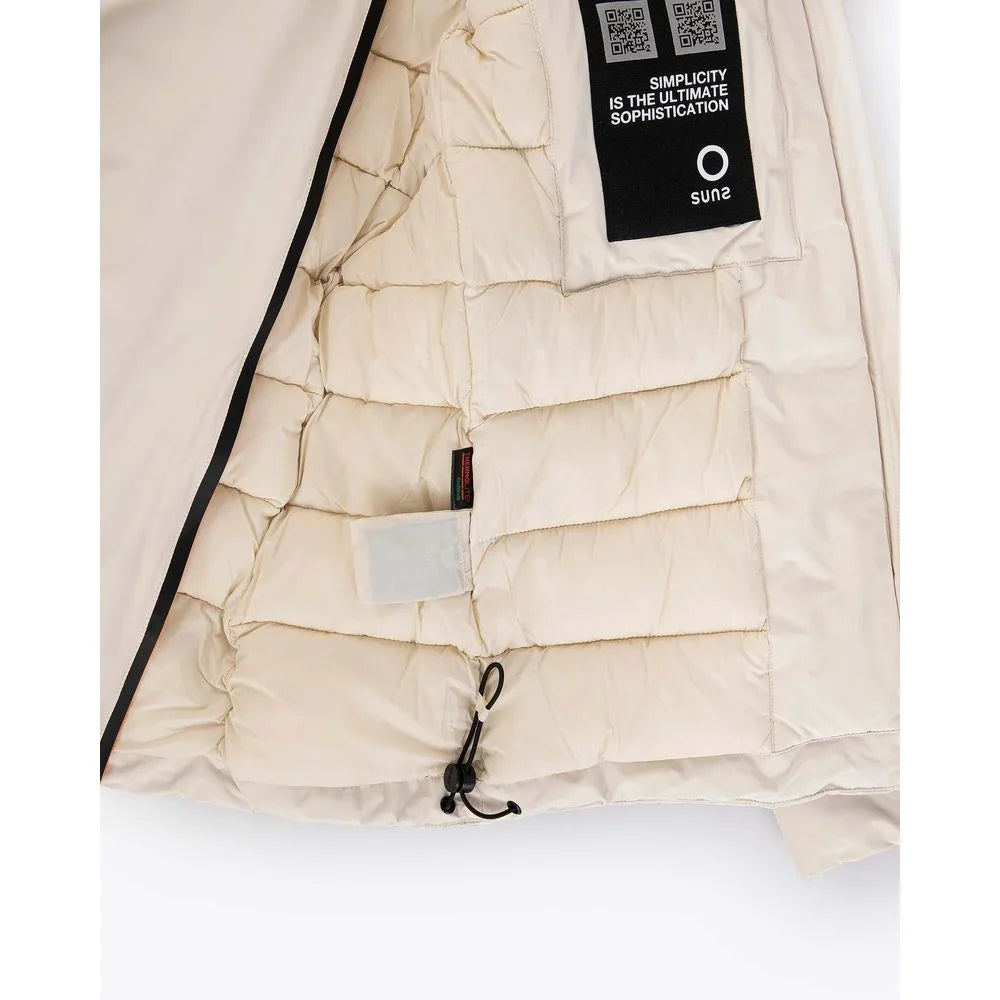 Suns White Polyester Jackets & Coat - Rain Coats