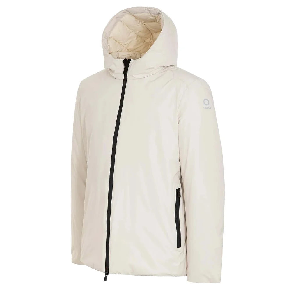 Suns White Polyester Jackets & Coat - Rain Coats