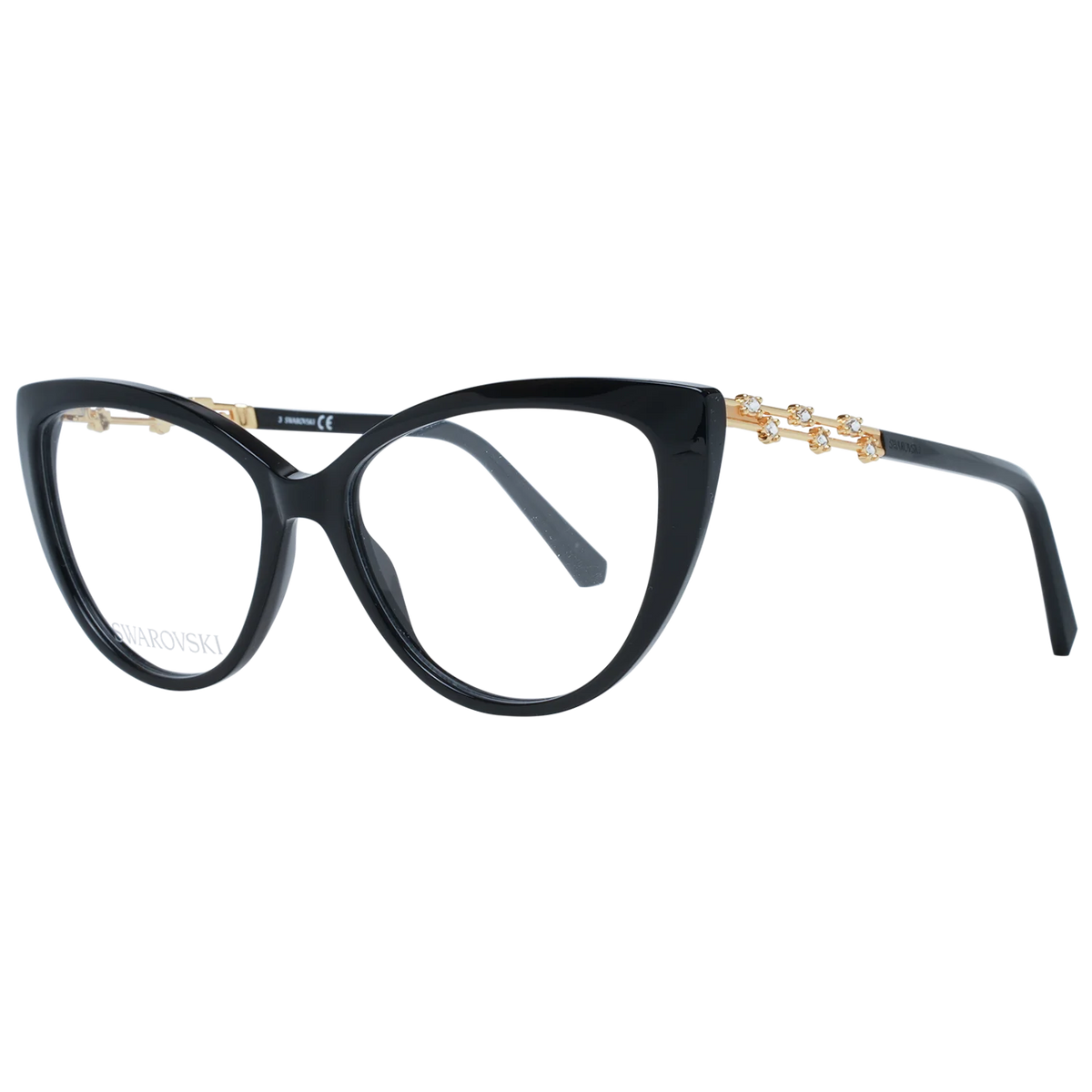 Swarovski Elegant Black Cat Eye Designer Eyeglasses - Eyeglasses