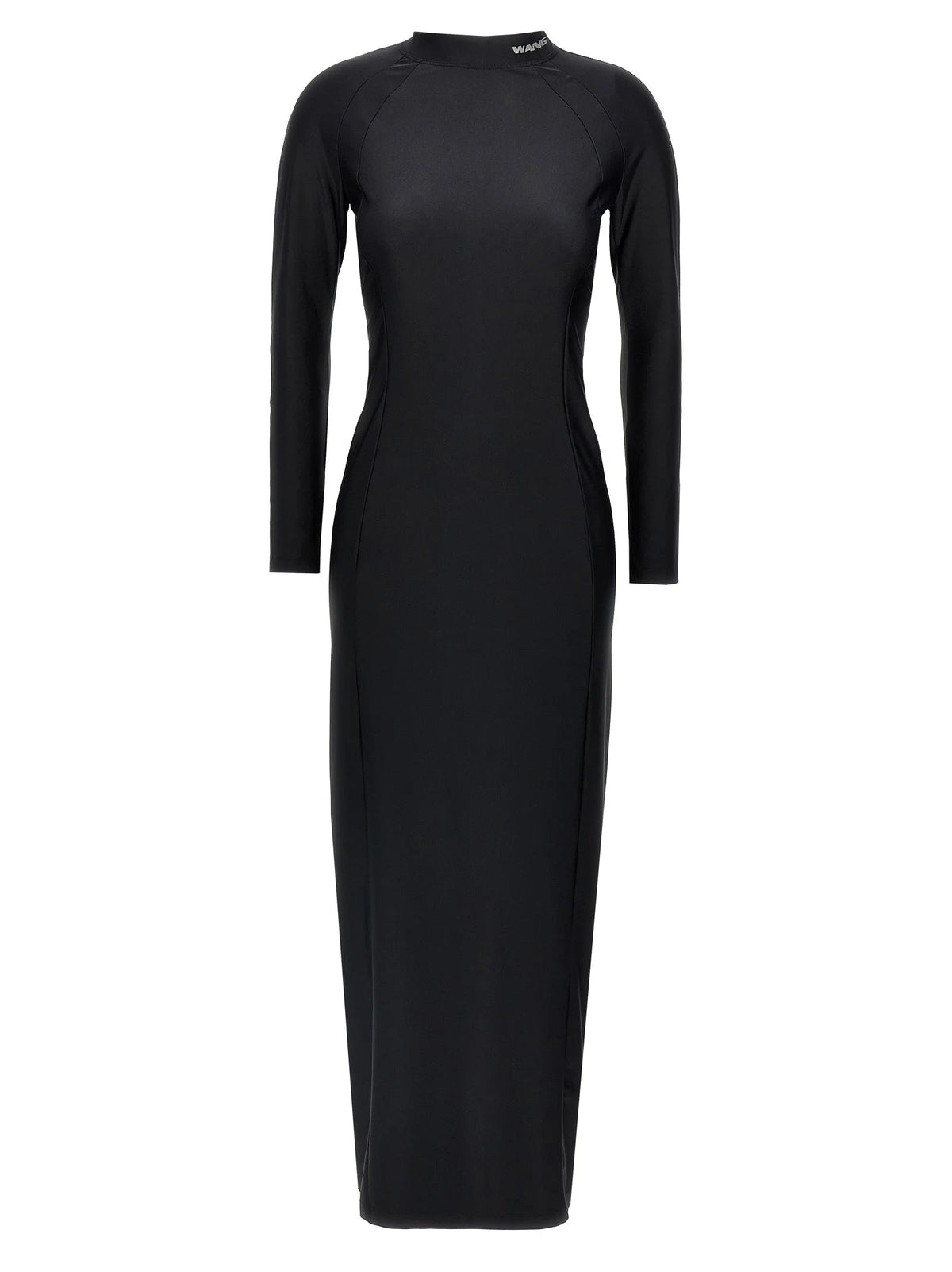 T BY ALEXANDER WANG Black Nylon Midi Dress