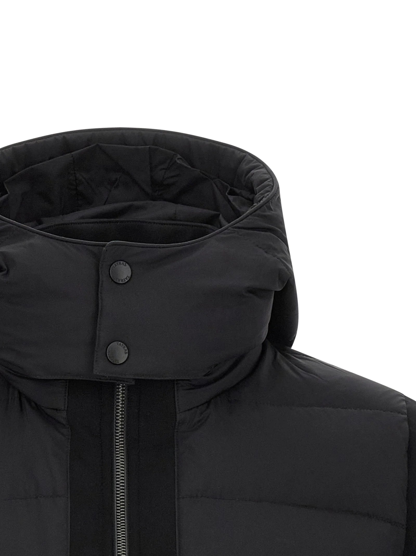 Tatras Black Nylon Full-Length Jacket