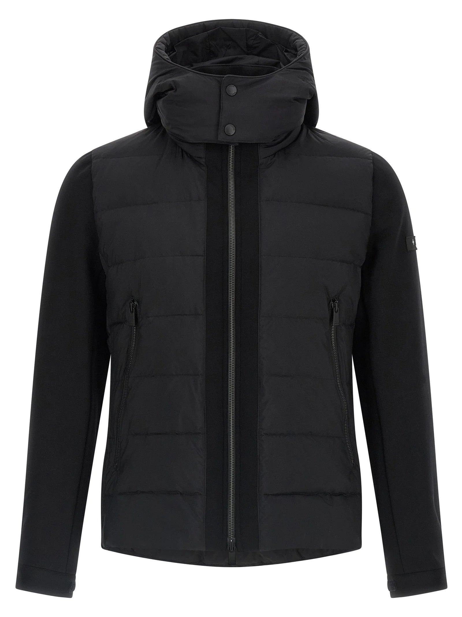 Tatras Black Nylon Full-Length Jacket