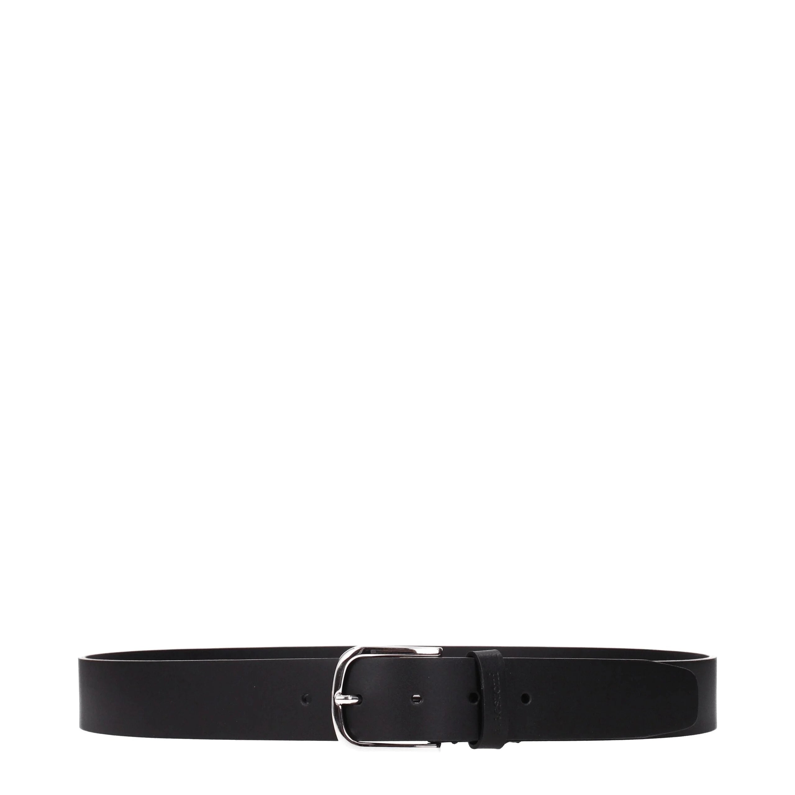 Testoni Black Leather Regular Belts - Belts