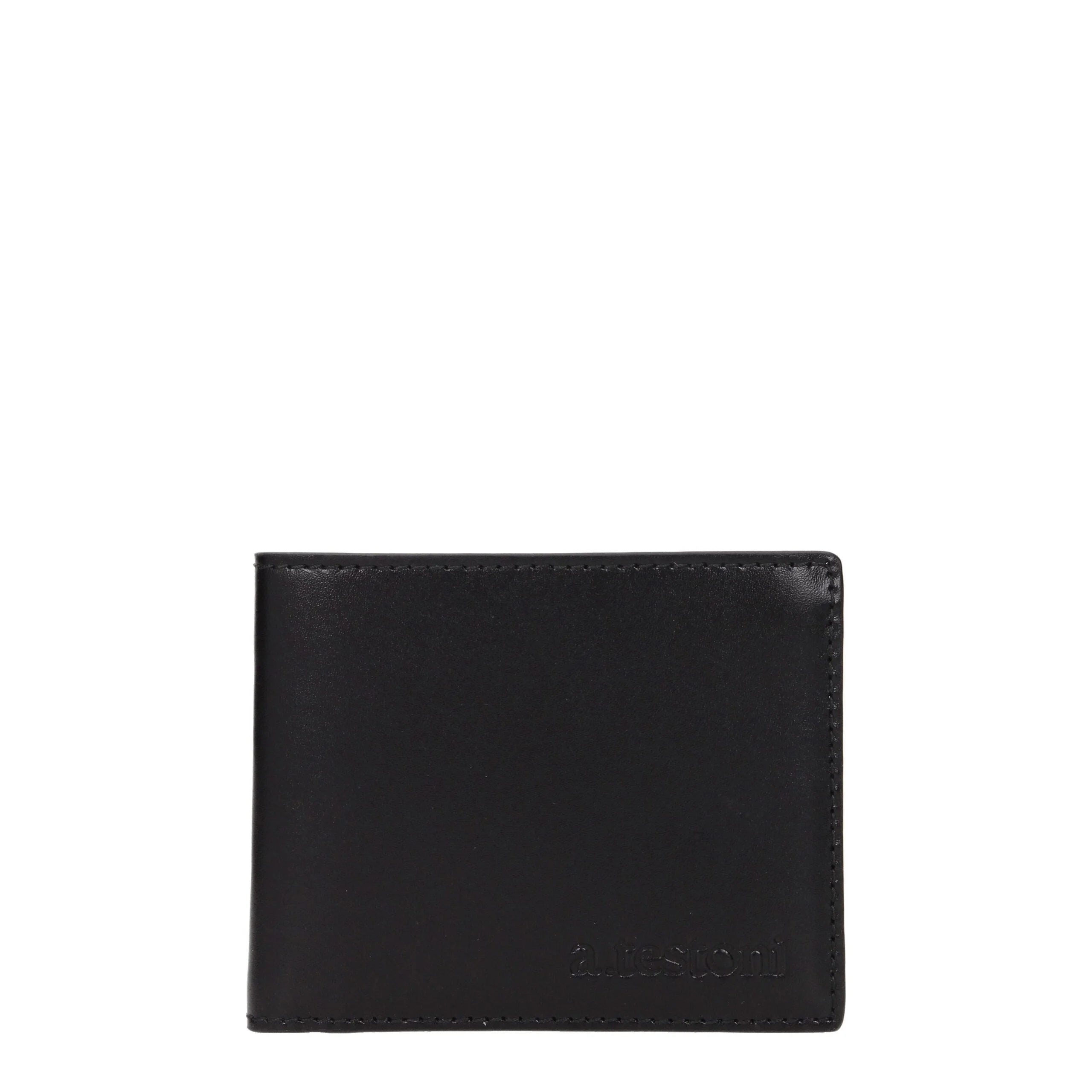 Testoni Black Leather Wallets - Wallets