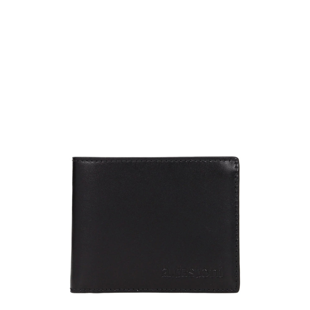 Testoni Black Leather Wallets