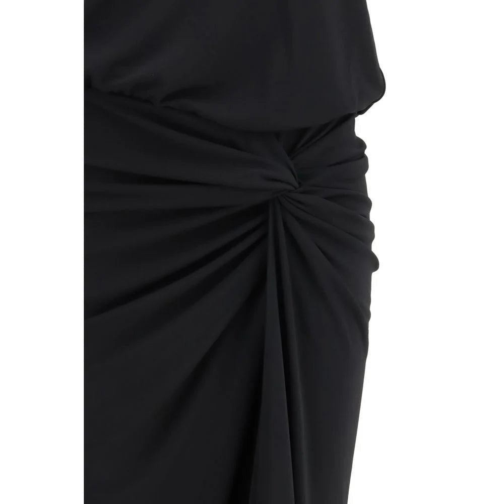 The Andamane Black Polyester Long Dress - IT42 | L