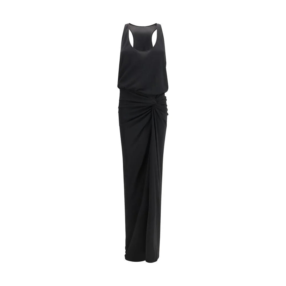 The Andamane Black Polyester Long Dress - IT42 | L