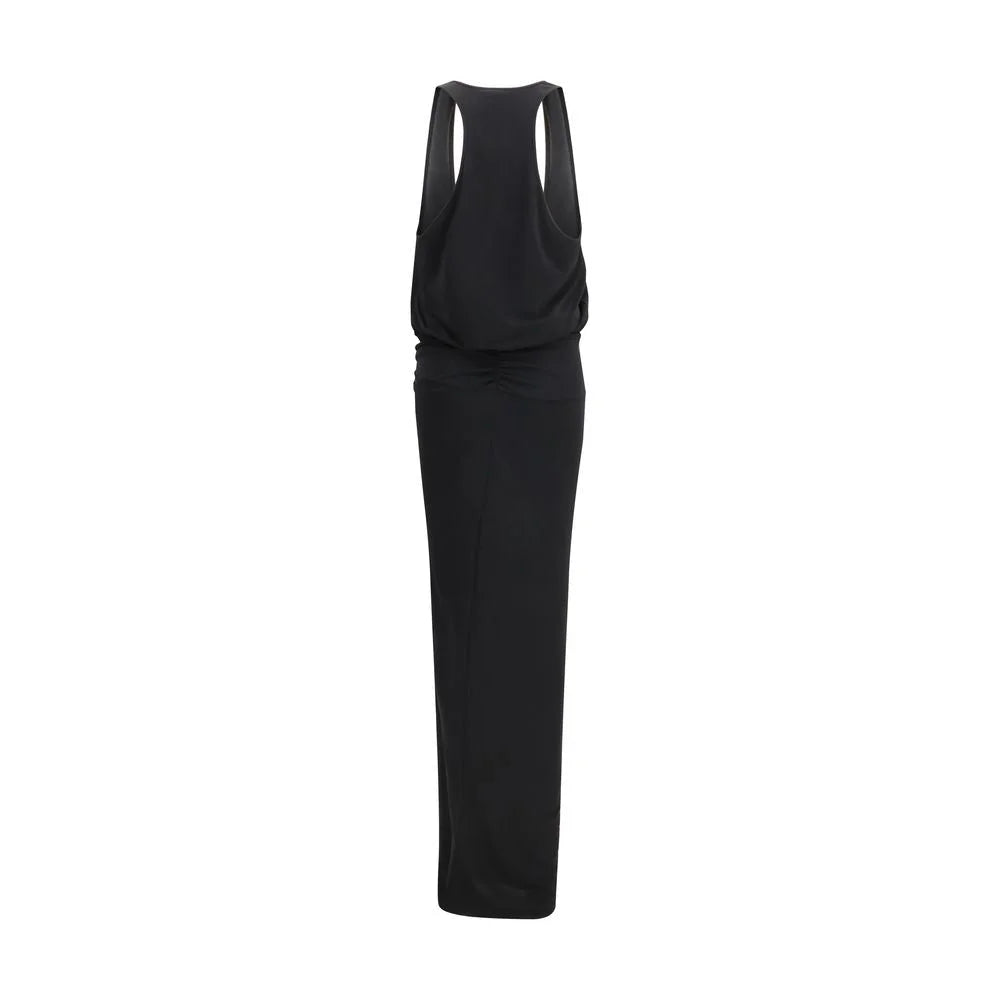 The Andamane Black Polyester Long Dress - IT42 | L