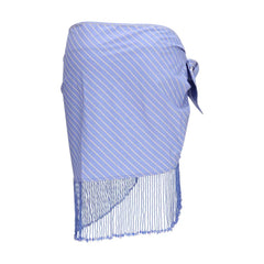 The Andamane Blue Cotton Long Skirt - One Size
