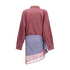 The Andamane Bordeaux Cotton Casual Dress - IT40 | M