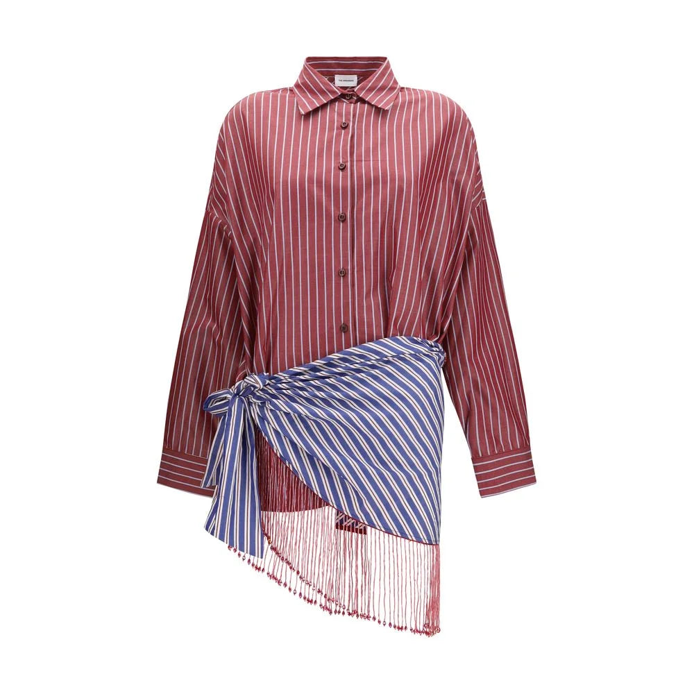 The Andamane Bordeaux Cotton Casual Dress - IT40 | M