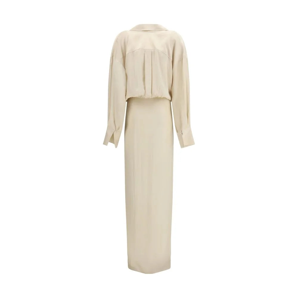 The Andamane Cream Viscose Casual Dress - IT42 | L
