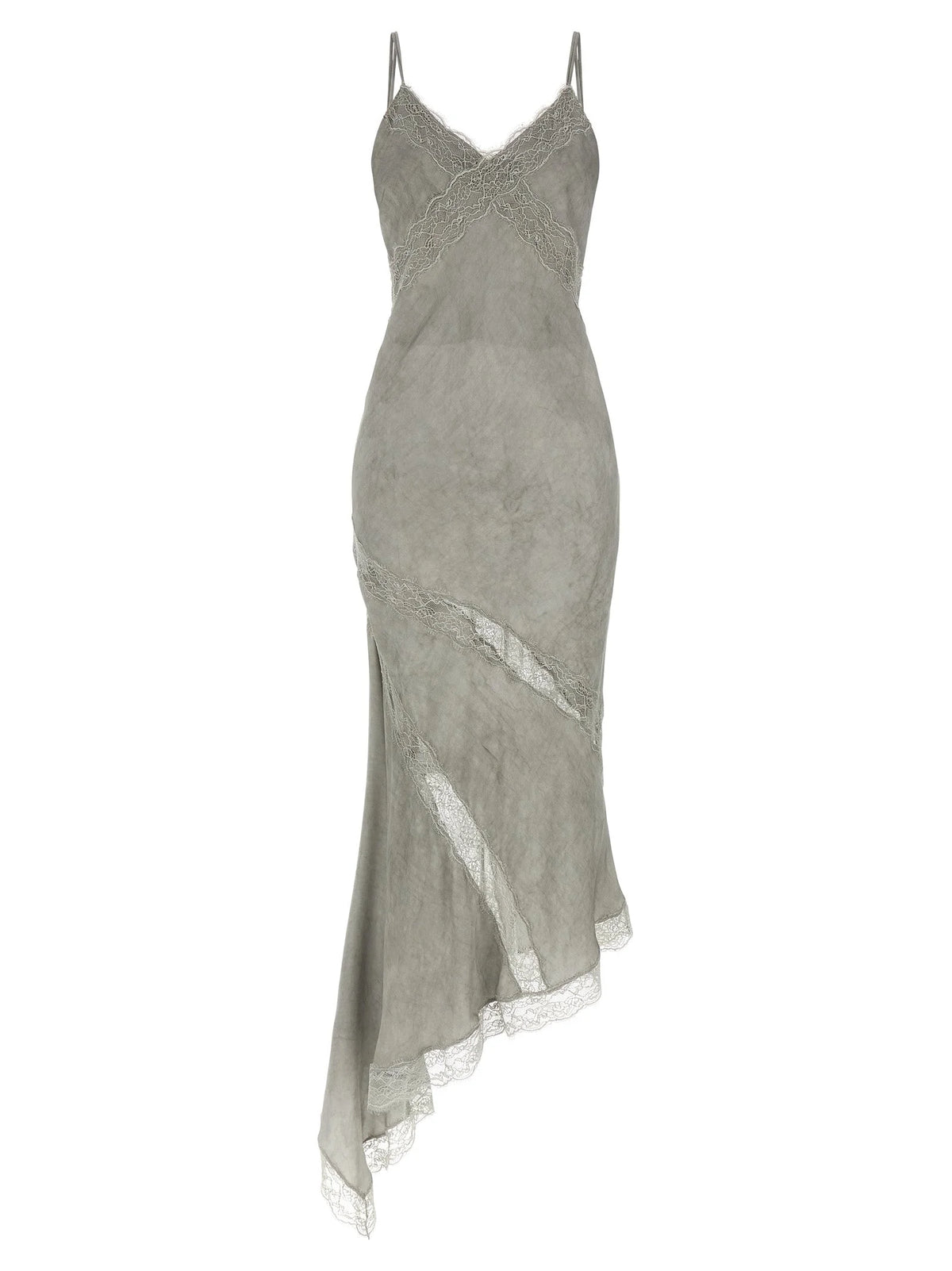 The Andamane Gray Viscose Long Dress