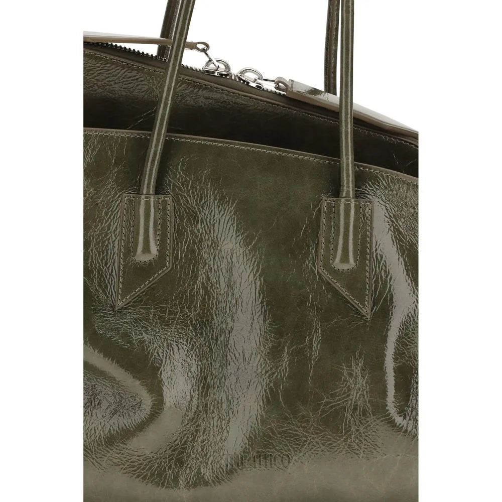 The Attico Bicolor Calf Leather Bos Taurus Shoulder Bag