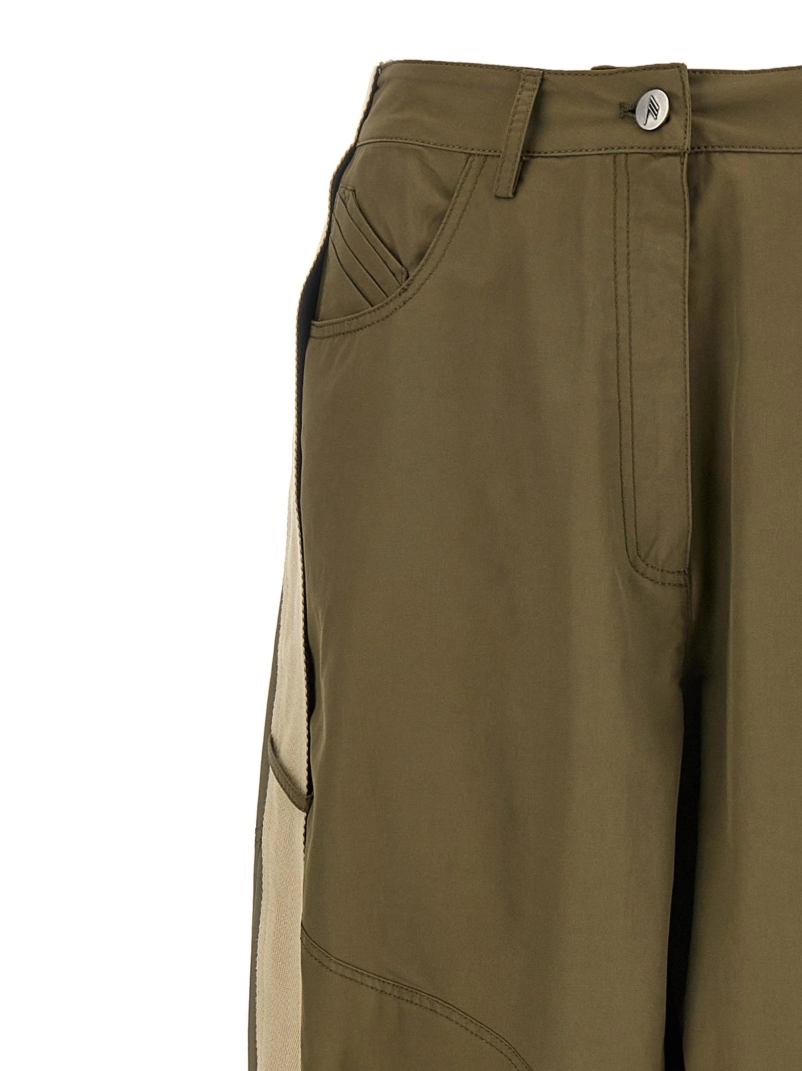 The Attico Bicolor Cotton Cargo Pants - IT40