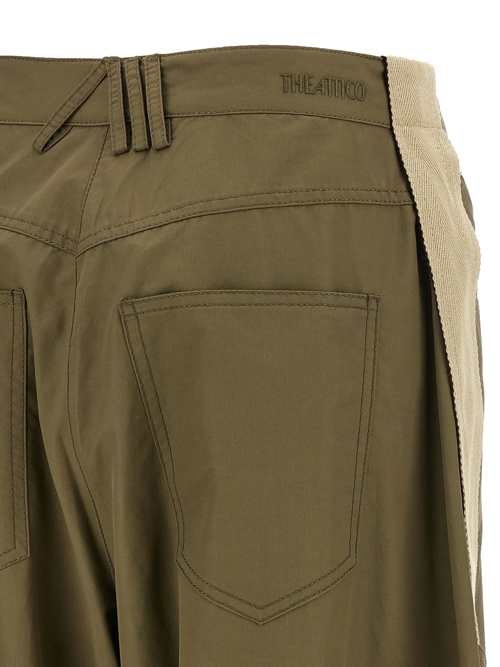 The Attico Bicolor Cotton Cargo Pants - IT40