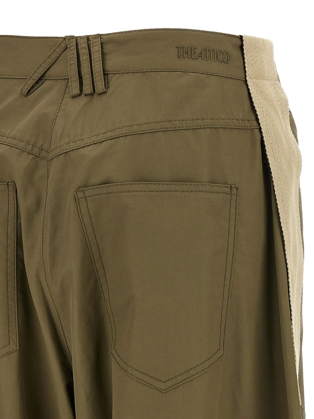 The Attico Bicolor Cotton Cargo Pants - IT40
