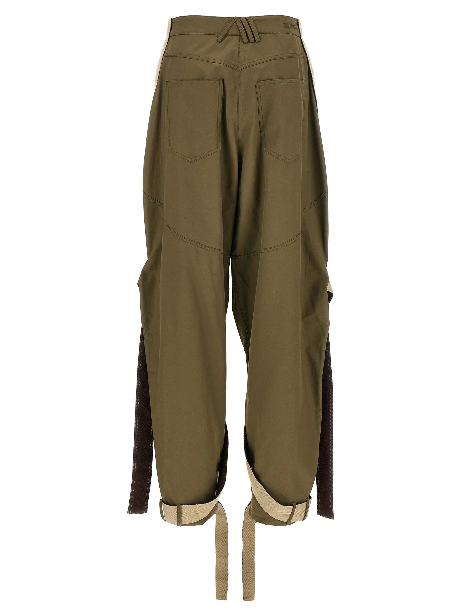The Attico Bicolor Cotton Cargo Pants - IT40