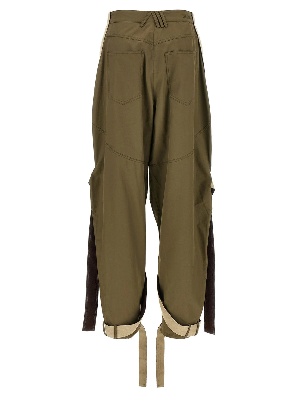 The Attico Bicolor Cotton Cargo Pants - IT40