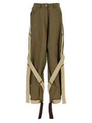 The Attico Bicolor Cotton Cargo Pants - IT40