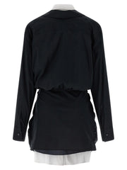 The Attico Bicolor Cotton Short Dress