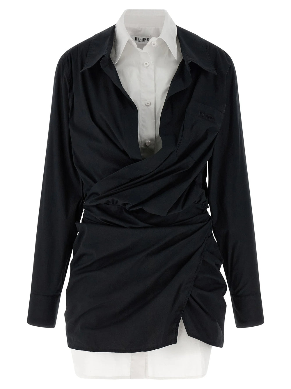 The Attico Bicolor Cotton Short Dress