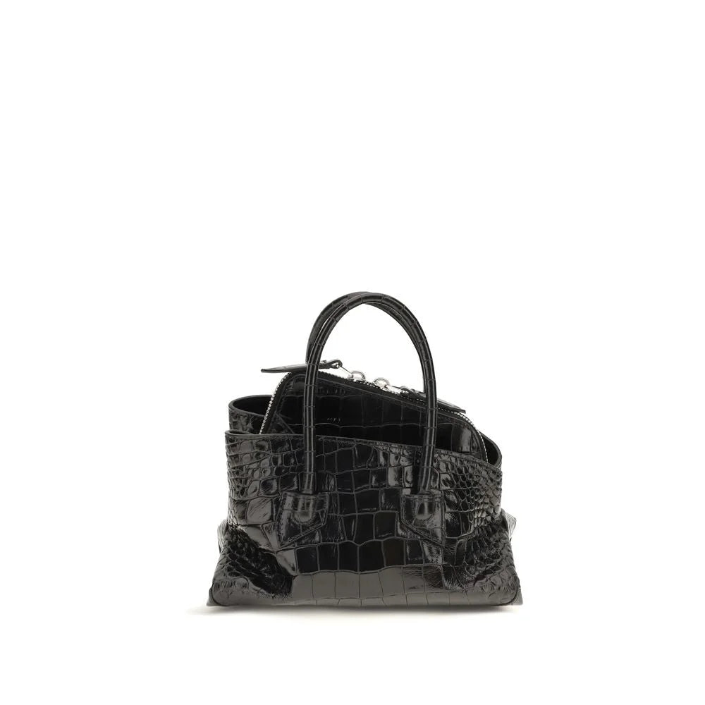 The Attico Black Calf Leather Bos Taurus Handbag