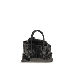 The Attico Black Calf Leather Bos Taurus Handbag