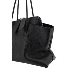 The Attico Black Calf Leather Bos Taurus Shoulder Bag