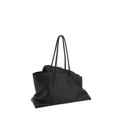 The Attico Black Calf Leather Bos Taurus Shoulder Bag