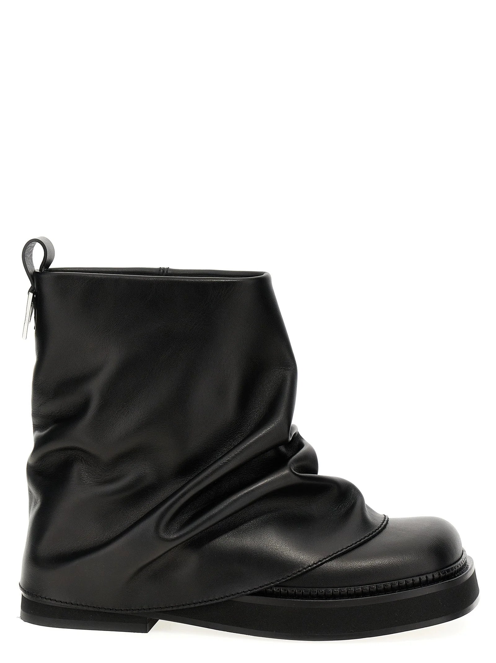 The Attico Black Calfskin Ankle Boots - EU36/US6