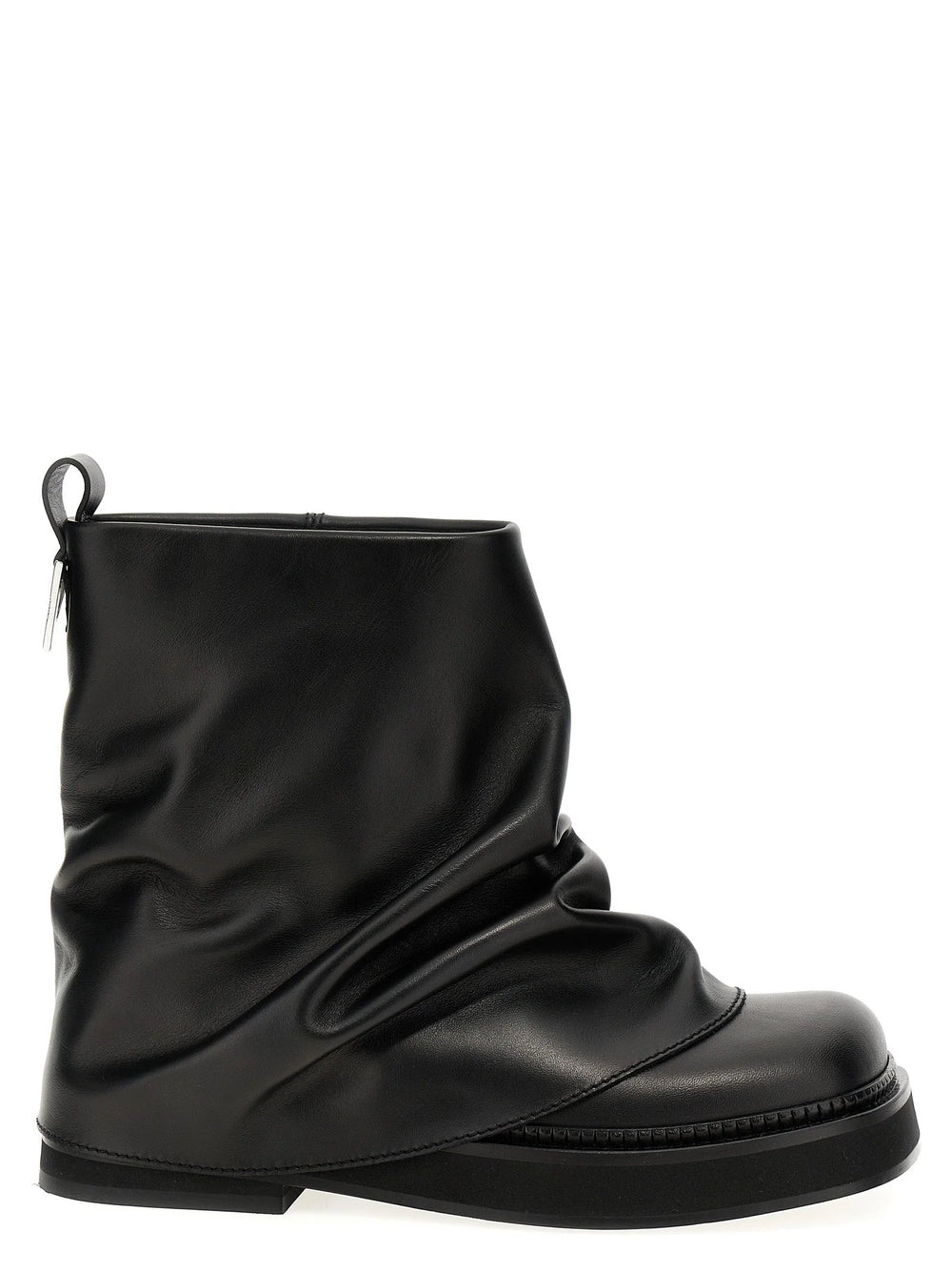 The Attico Black Calfskin Ankle Boots - EU36/US6