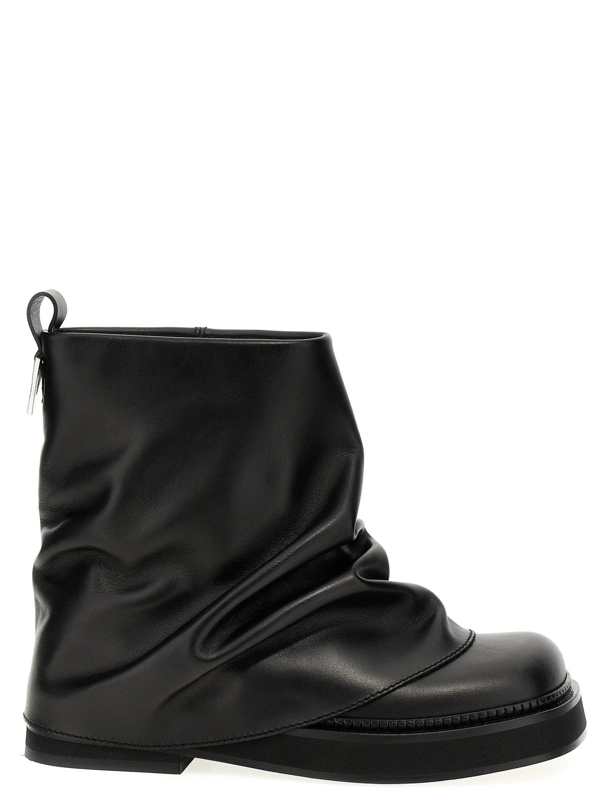 The Attico Black Calfskin Ankle Boots - EU36/US6