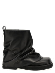The Attico Black Calfskin Ankle Boots - EU36/US6