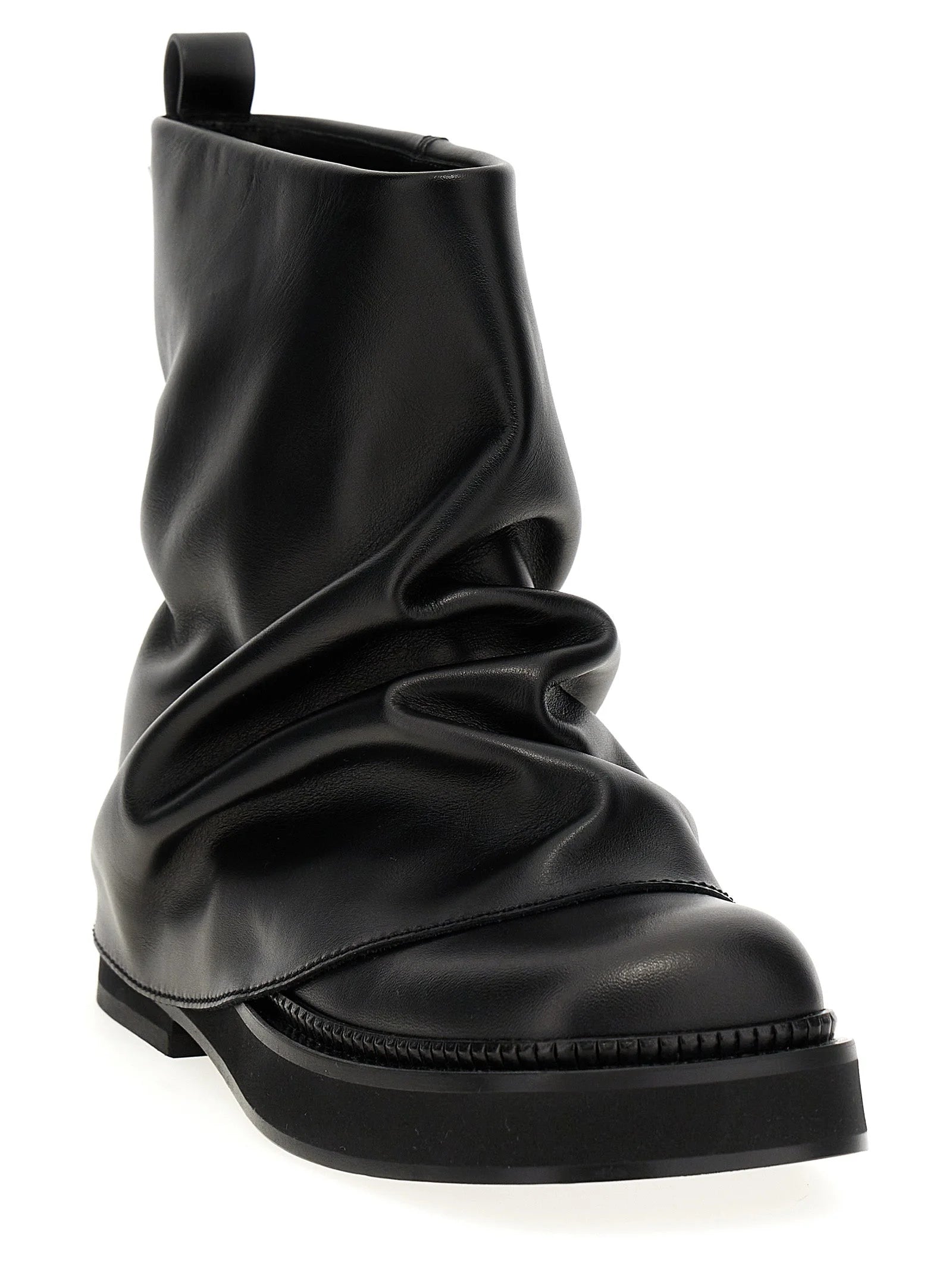 The Attico Black Calfskin Ankle Boots - EU36/US6