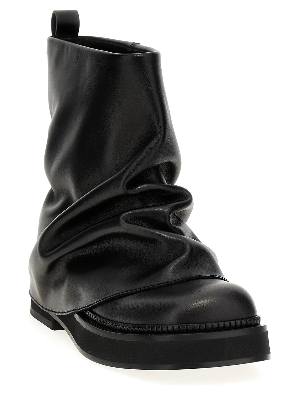 The Attico Black Calfskin Ankle Boots - EU36/US6