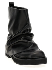 The Attico Black Calfskin Ankle Boots - EU36/US6