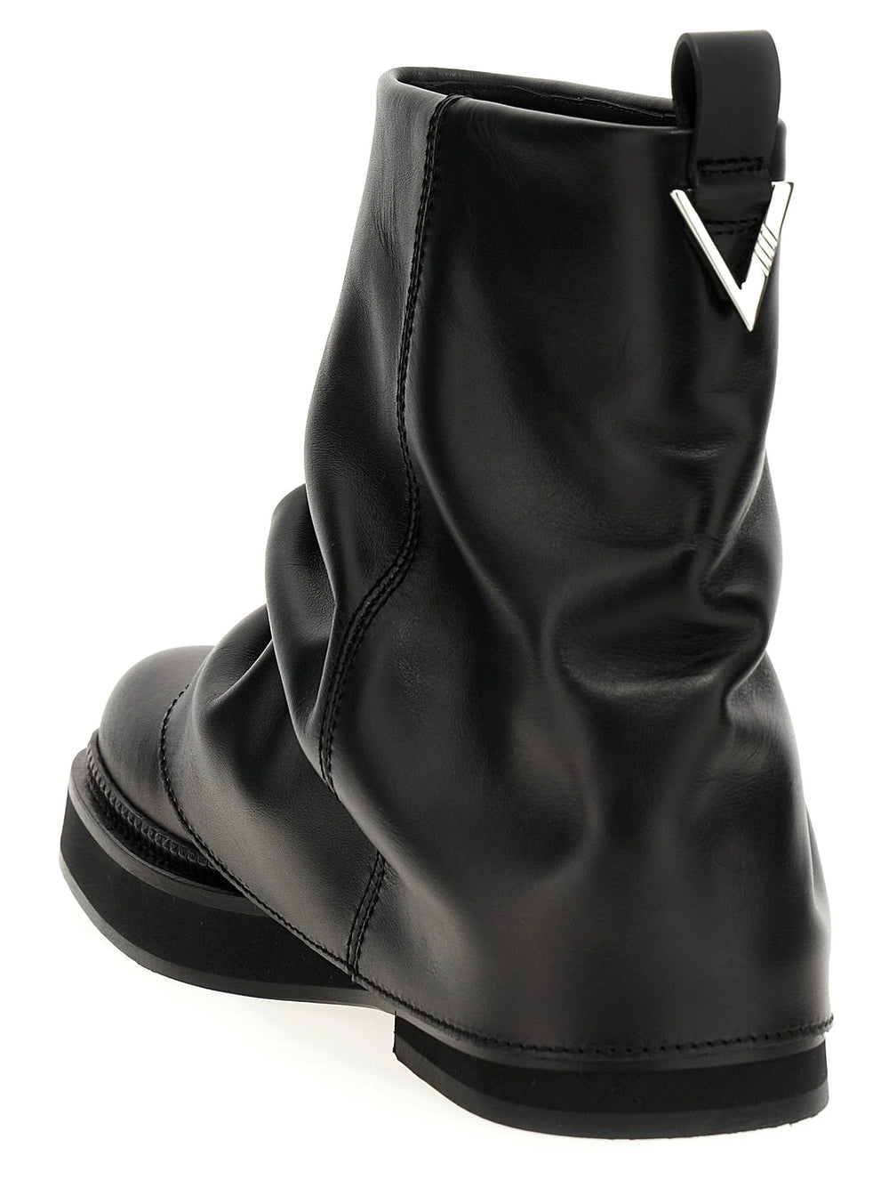 The Attico Black Calfskin Ankle Boots - EU36/US6