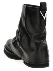 The Attico Black Calfskin Ankle Boots - EU36/US6