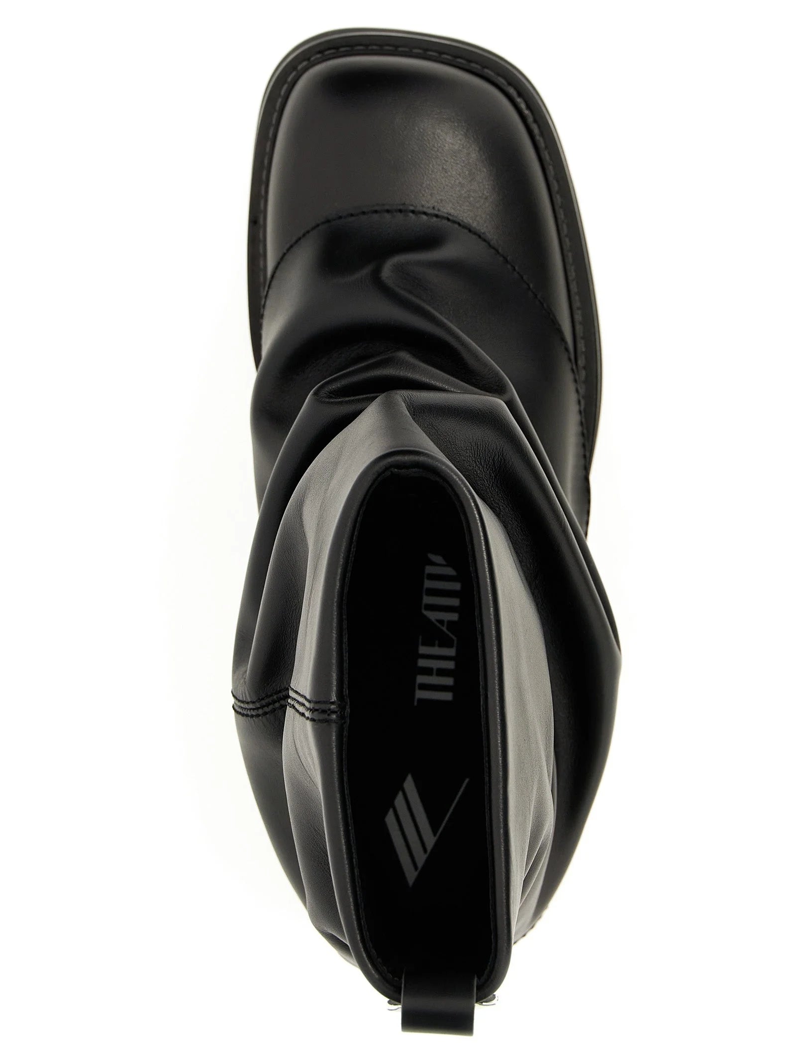 The Attico Black Calfskin Ankle Boots - EU36/US6